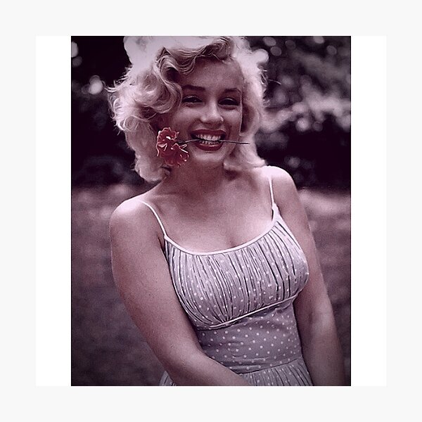Item preview, Marilyn Monroe With Flower In Her Mouth  designed and sold by HicksFan.