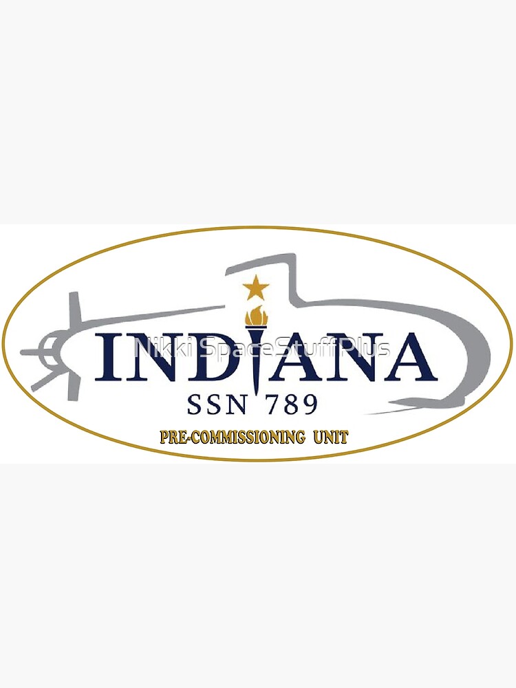 SSN-789 USS Indiana Pre-Commissioning Unit Crest by Spacestuffplus
