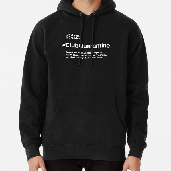 Gabriel & Dresden #ClubQuarantine White Logo Pullover Hoodie