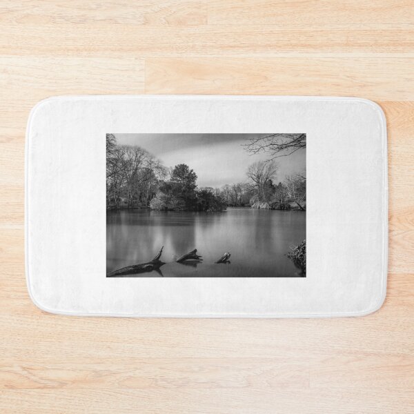 Item preview, Moseley Park and Pool Birmingham Long Exposure Mono Beautiful Fine Art designed and sold by kwn1804.