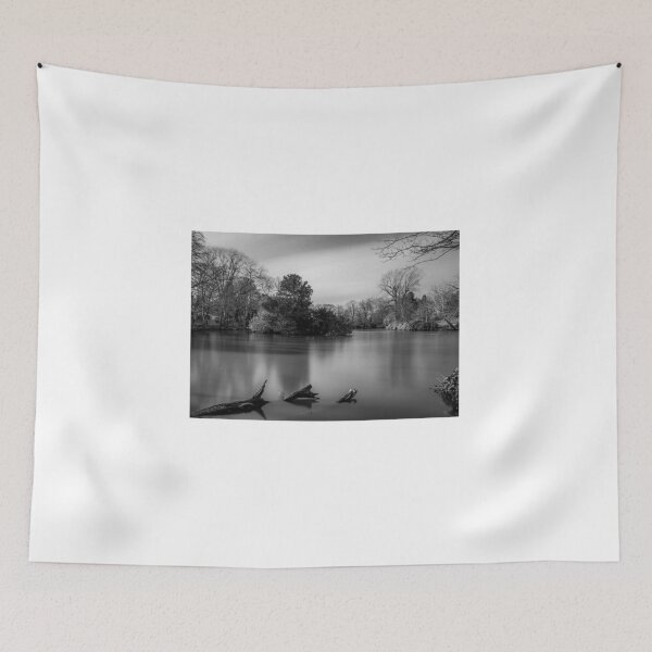 Item preview, Moseley Park and Pool Birmingham Long Exposure Mono Beautiful Fine Art designed and sold by kwn1804.