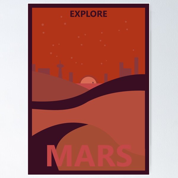 Mars Travel Poster Poster