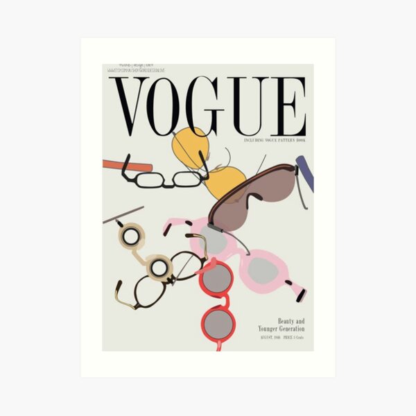 Retro Vogue magazine cover Art Print