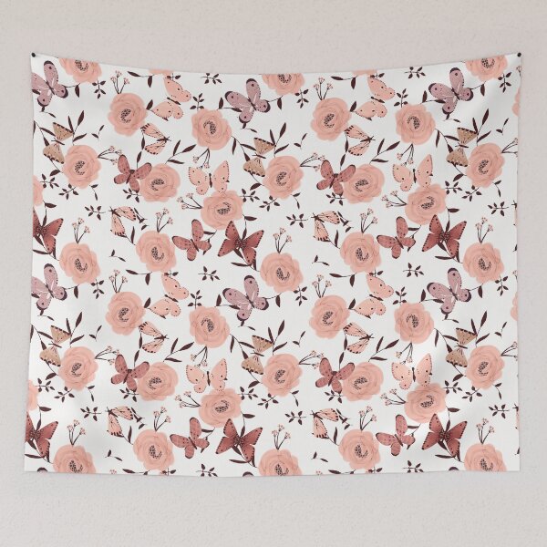 Item preview, Flower head- mariposa and roses designed and sold by Petit Faon Prints.