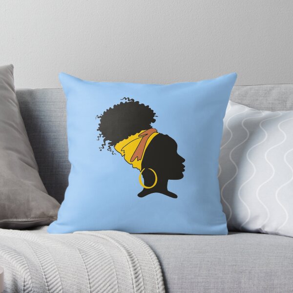 Natural Curly Hair, Curly Hair Natural, Kinky Curly Hair Throw Pillow