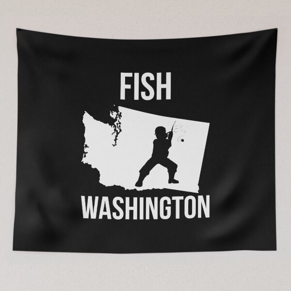 Item preview, Fish Washington State Pride Fishing print designed and sold by jakehughes2015.