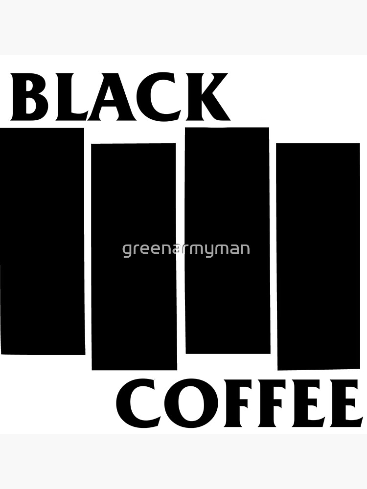 Thumbnail 3 of 3, Sticker, black coffee  designed and sold by greenarmyman.
