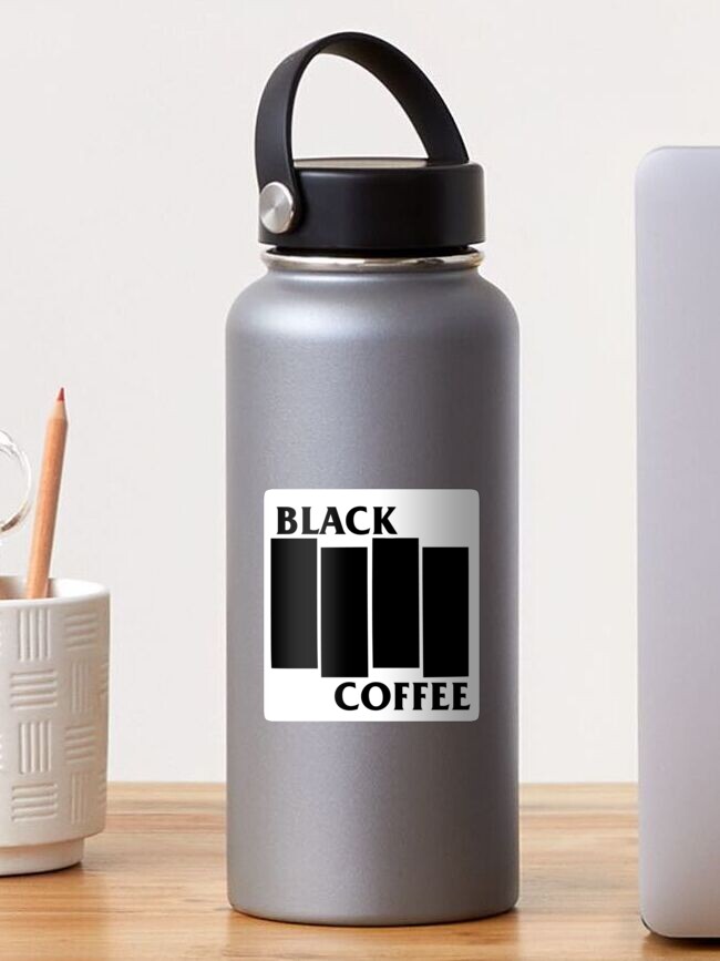 Thumbnail 1 of 3, Sticker, black coffee designed and sold by greenarmyman.