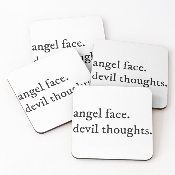 Item preview, angel face. devil thoughts. designed and sold by molmck.