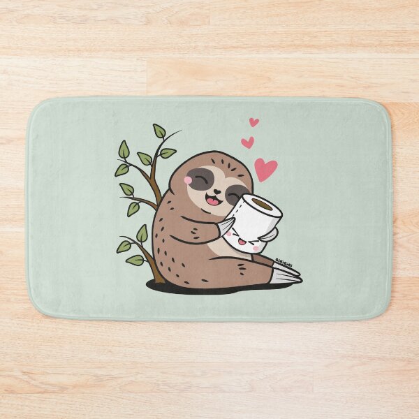 Item preview, Happy Sloth Hugging Toilet Paper Roll designed and sold by GikiGiri.