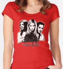 A Trio of Scoobies (Willow, Buffy & Xander) Women's Fitted Scoop T-Shirt