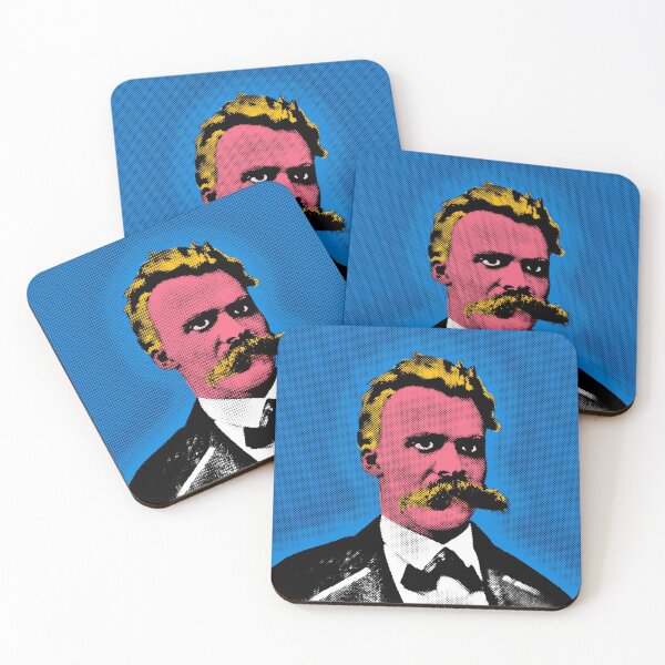 Item preview, Friedrich Nietzsche Pop Art Portrait in Red Background designed and sold by OnlyPopArt.