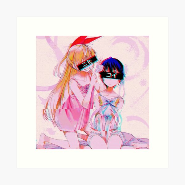 Aperçu de l'œuvre Nisekoi Vapor Wave Fan Art. créée et vendue par SickStreetwear.