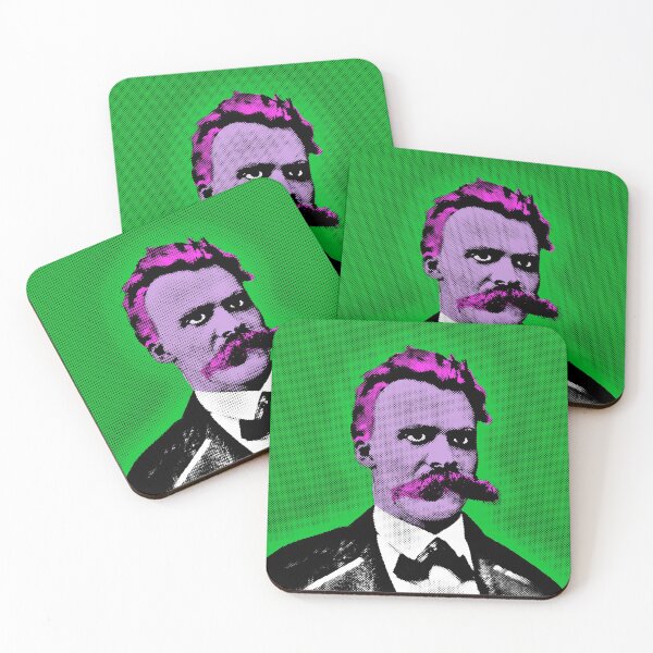 Item preview, Pop Art Portrait of Friedrich Nietzsche in Green Background designed and sold by OnlyPopArt.