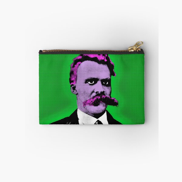 Artikelvorschau, Pop-Art-Porträt von Friedrich Nietzsche auf grünem Hintergrund entworfen und verkauft von OnlyPopArt.