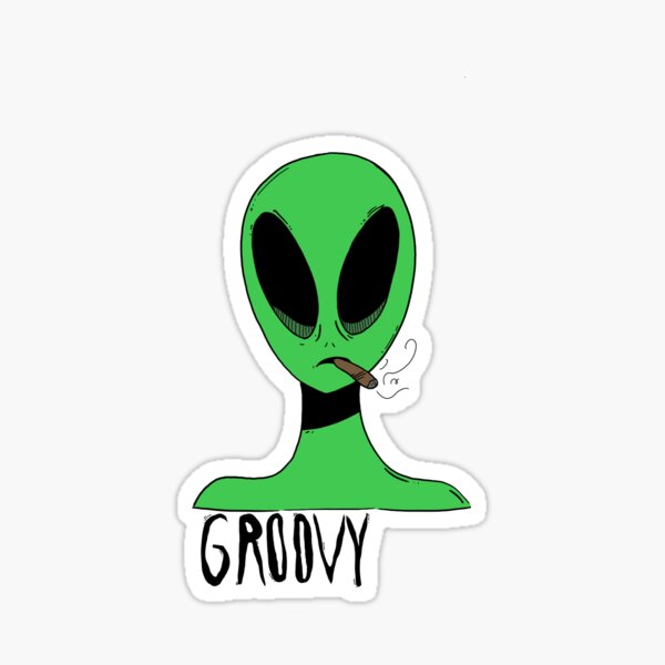 Groovy Alien  Sticker