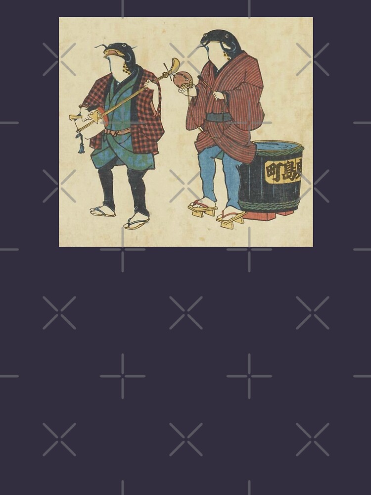 Catfish As Street Musicians Folk Punk Fashion Traditional Vintage Graphic Print by thespottydogg