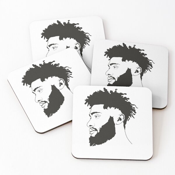 Curly Hair, Natural Curly Hair, Curly Hair Natural Coasters (Set of 4)