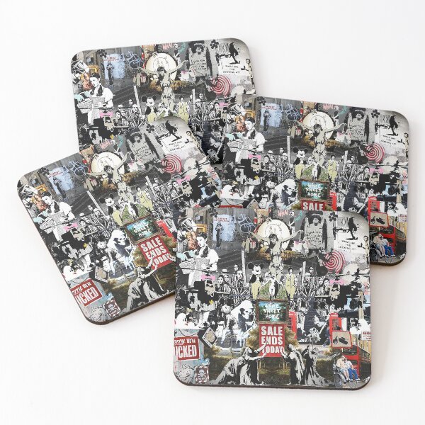 Item preview, Banksy Graffiti Collage Art designed and sold by Stephen Chambers / The Pop Art Factory.