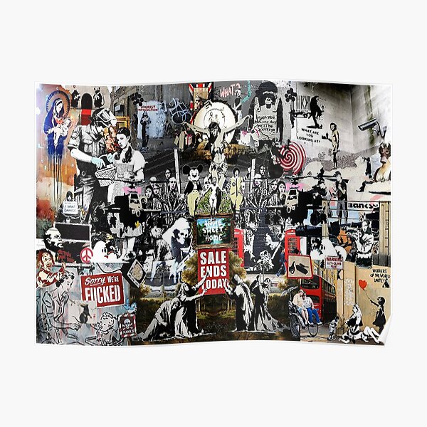 Banksy Louis Vuitton Kid Green Canvas Print or Poster