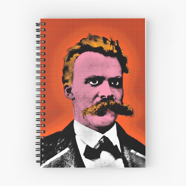 Item preview, Friedrich Nietzsche Pop Art Portrait in Orange Background designed and sold by OnlyPopArt.