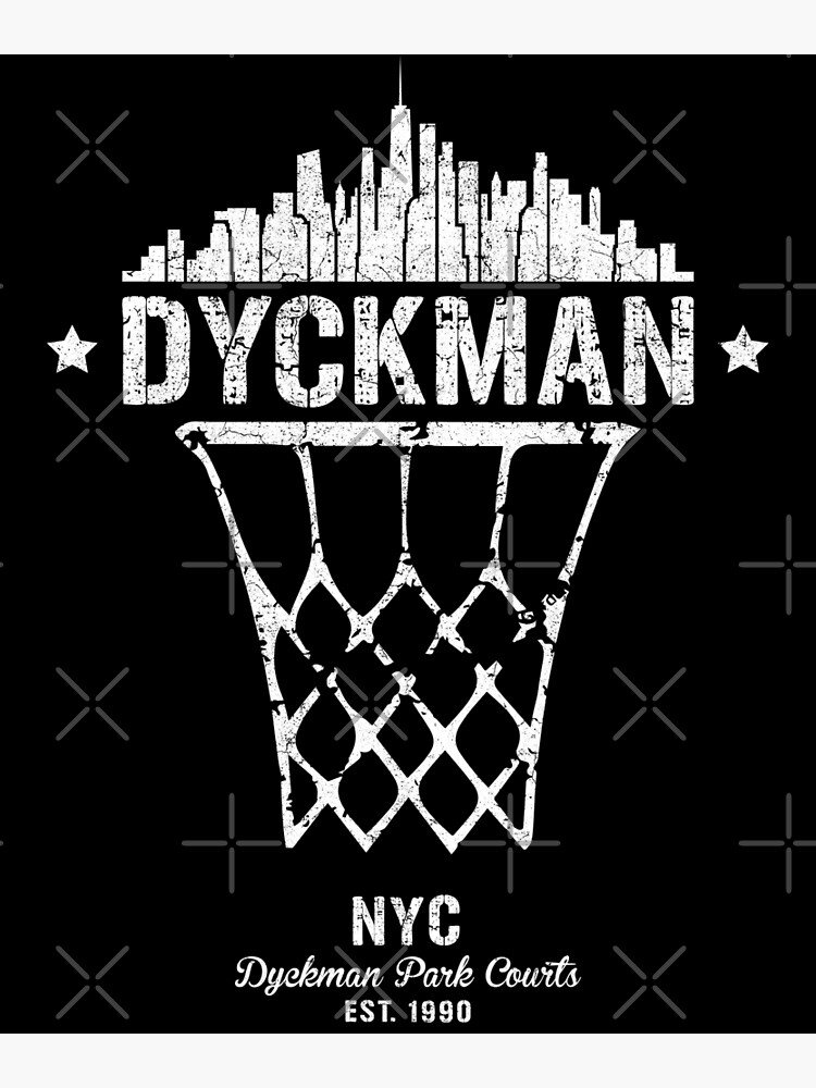 "dyckman park courts skyline manhatten 1990 distressed" Poster for Sale