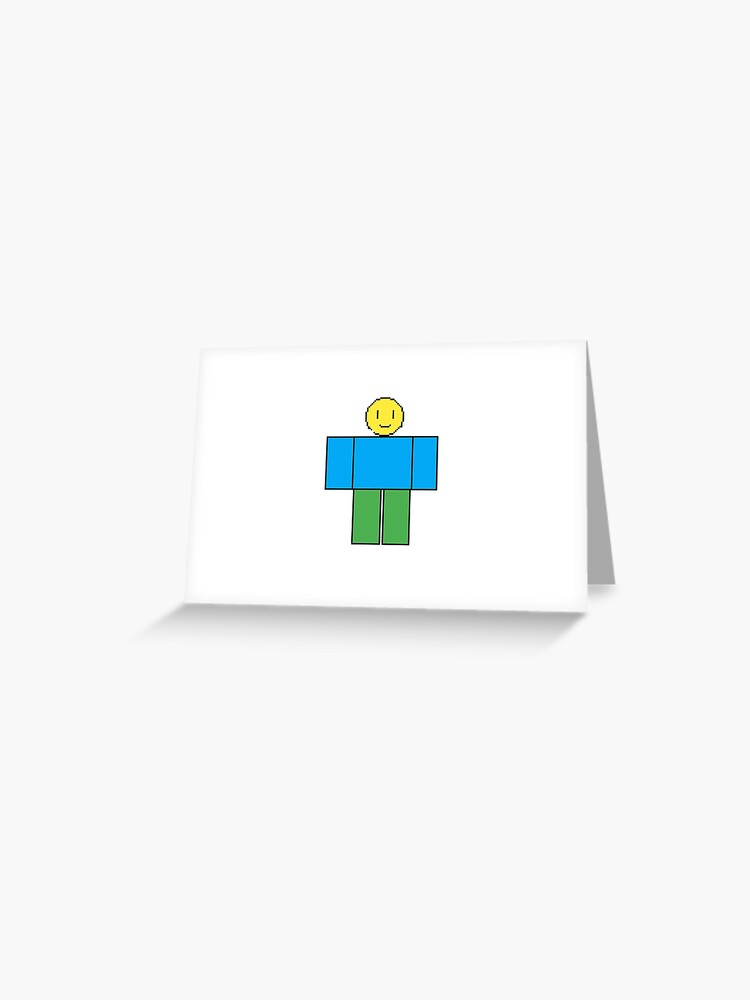 Default Roblox Character Greeting Card By Kolby Redbubble - roblox character rectangle