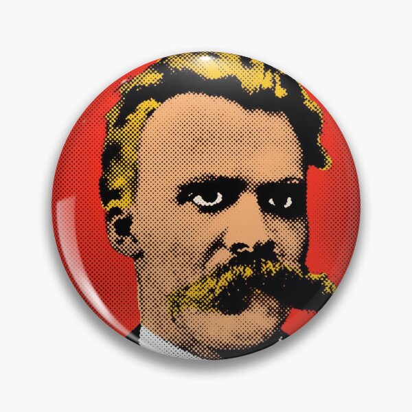 Item preview, Pop Art Portrait of Friedrich Nietzsche in Red Background designed and sold by OnlyPopArt.