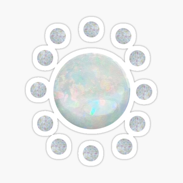 Opal October Birthstone | Rainbow Confidence Sticker