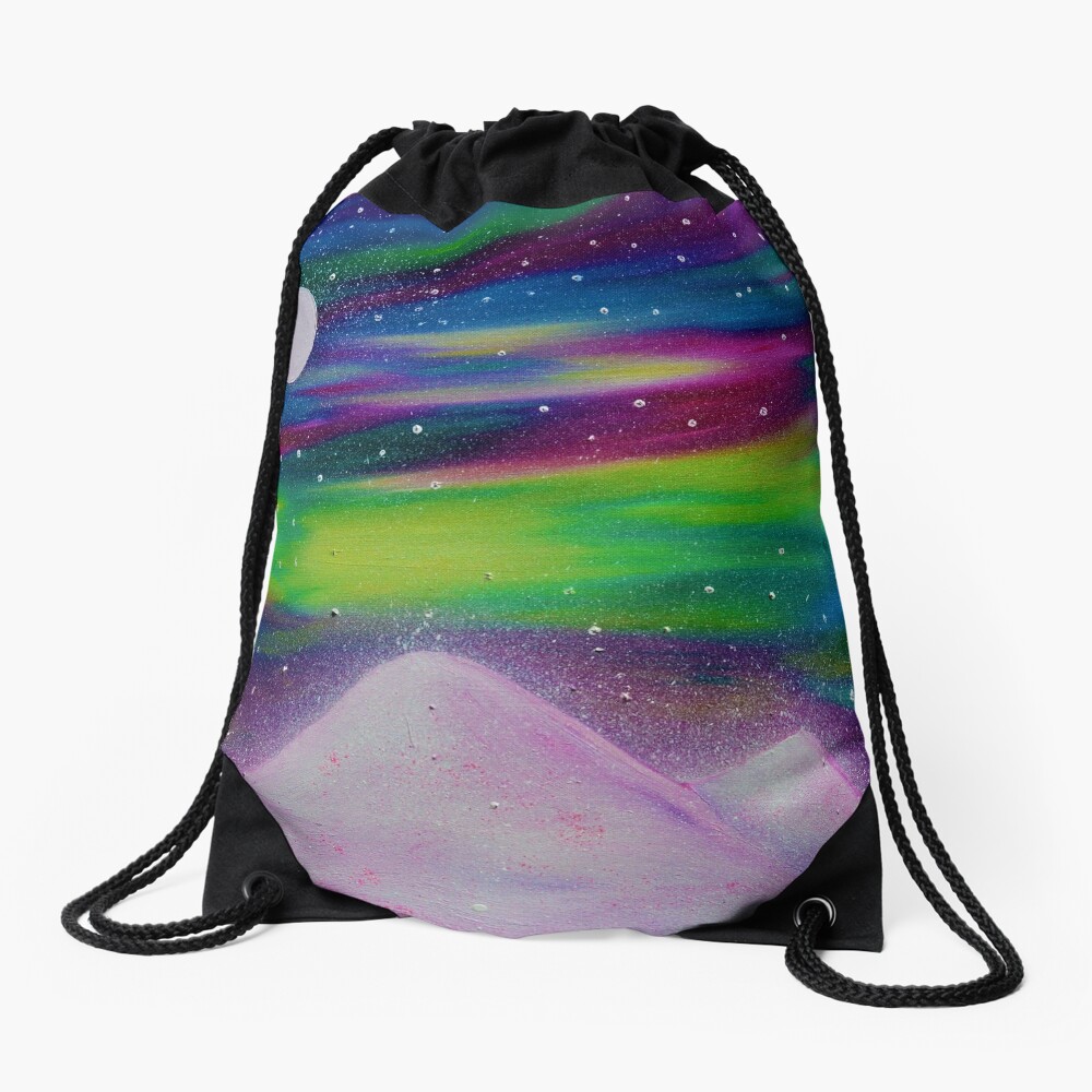 Drawstring Backpack Snow Mountain Scenery Bags 