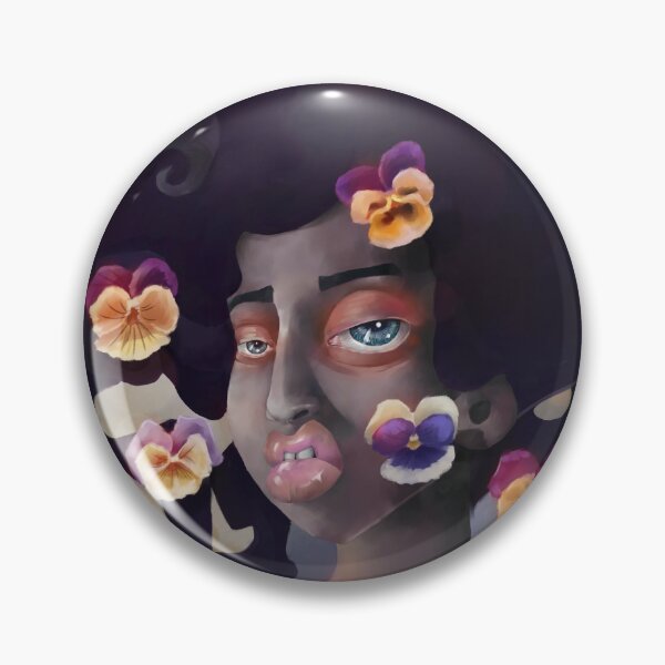 Item preview, Look Aside - Woman with bees pansy flowers and orchid mantis by Ela Steel designed and sold by elasteel.