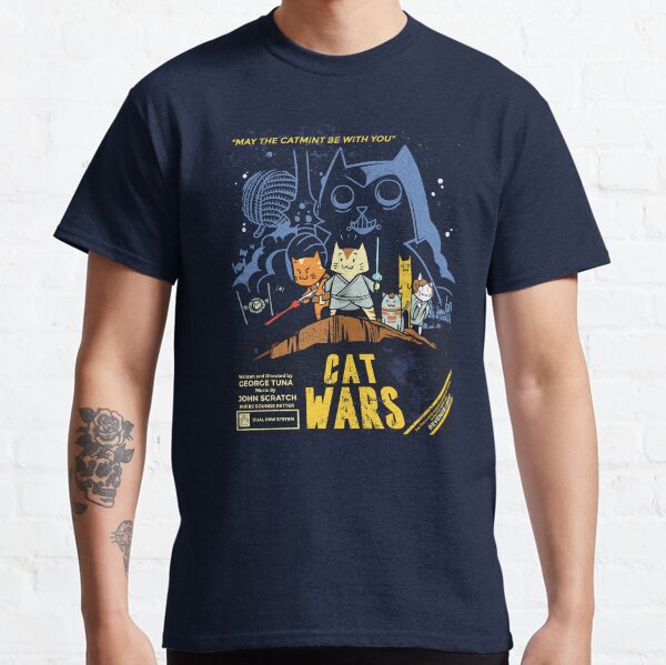 Vista previa del artículo con la obra «Cat Wars - Star Wars Cat Parody», diseñado y vendido por hovmedia.