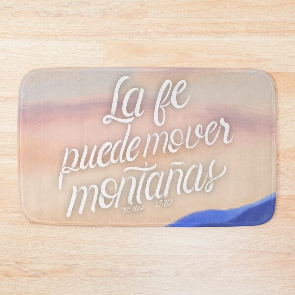 Item preview, La fe puede mover montañas. Mateo 17:20 - Bible Verse designed and sold by GraphicsbyNel.