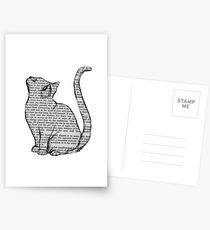 books and cats and books and cats Postcards