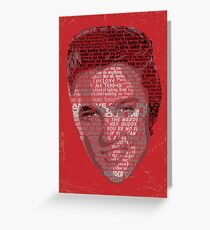 Typographic Icons - Elvis Presley Greeting Card