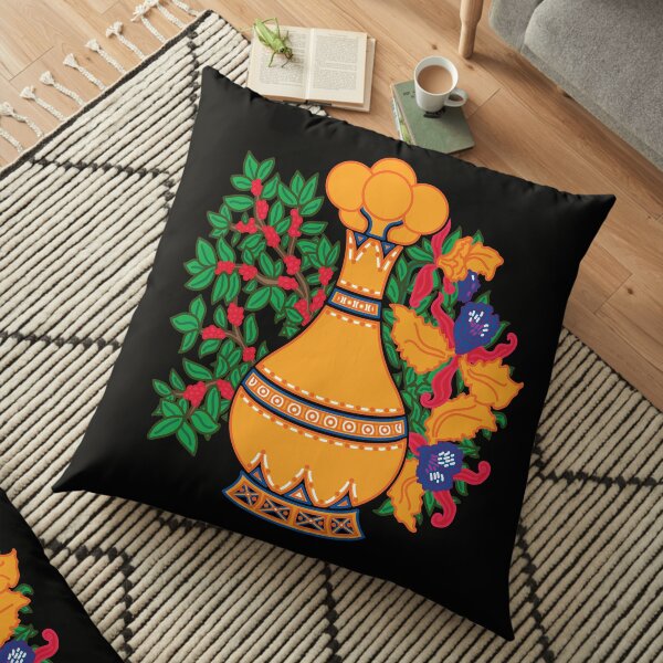 MUISCA CHIBCHA COLOMBIA QUIMBAYA POPORO - full colour Floor Pillow