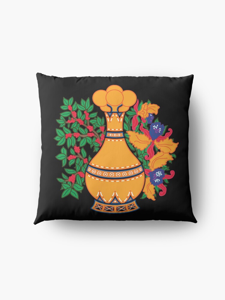 Alternate view of MUISCA CHIBCHA COLOMBIA QUIMBAYA POPORO - full colour Floor Pillow