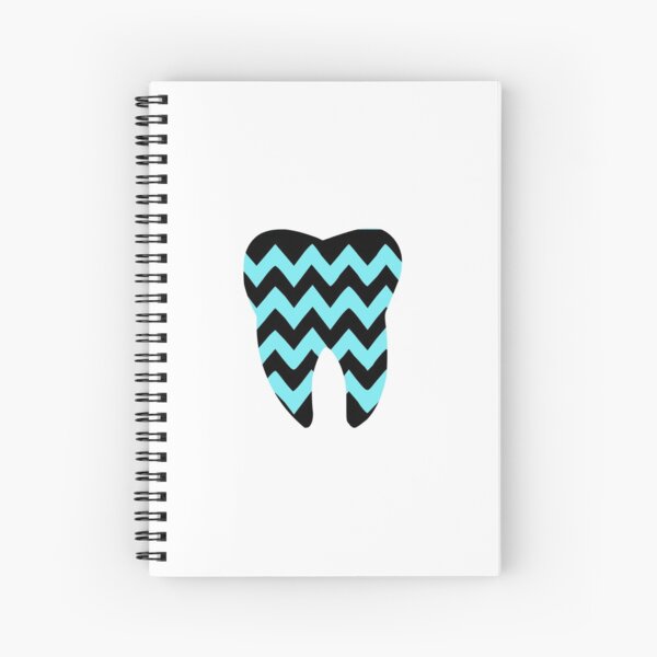 Teal Chevron Tooth Spiral Notebook