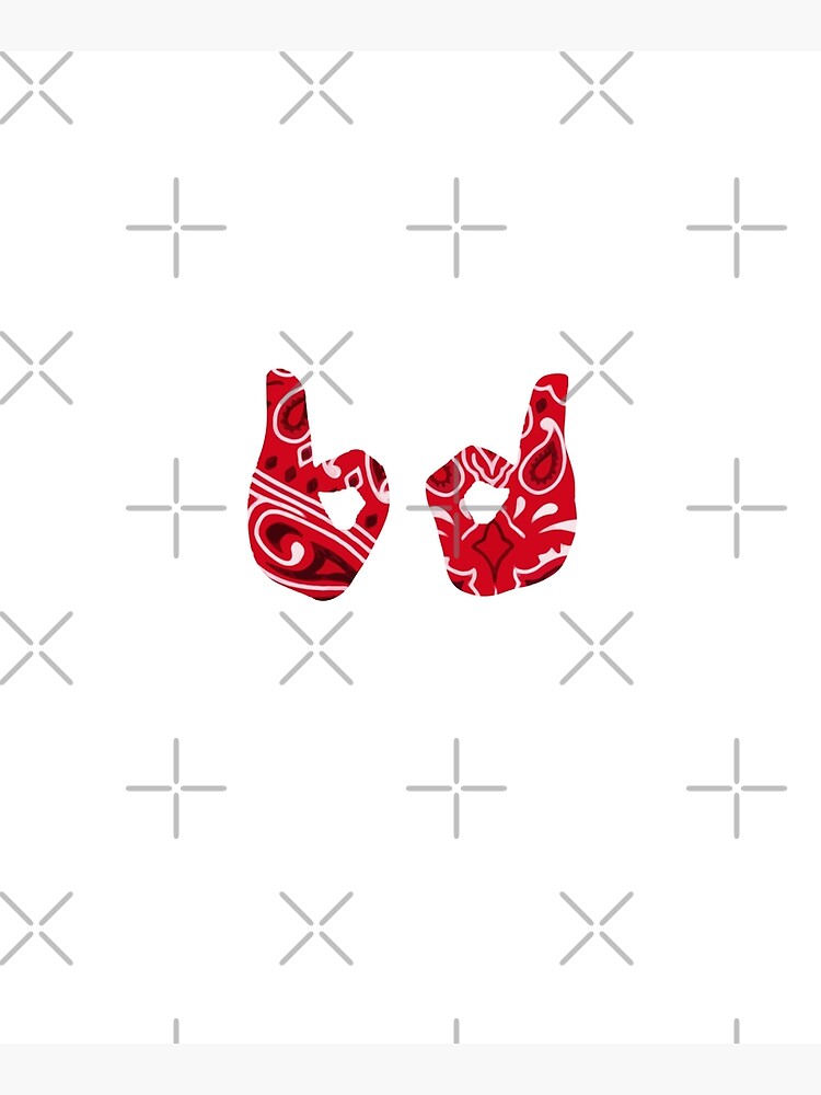 "Blood gang sign (bd)" Mounted Print for Sale by breaker160 Redbubble