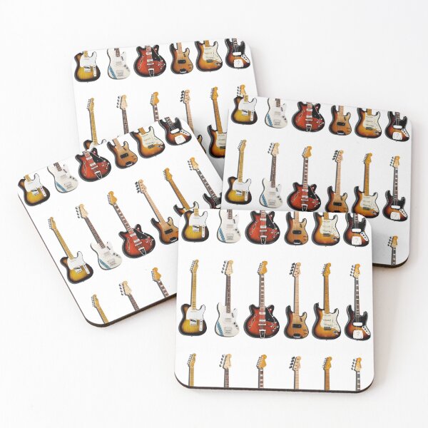 The Classic Guitar Collection Coasters (Set of 4)