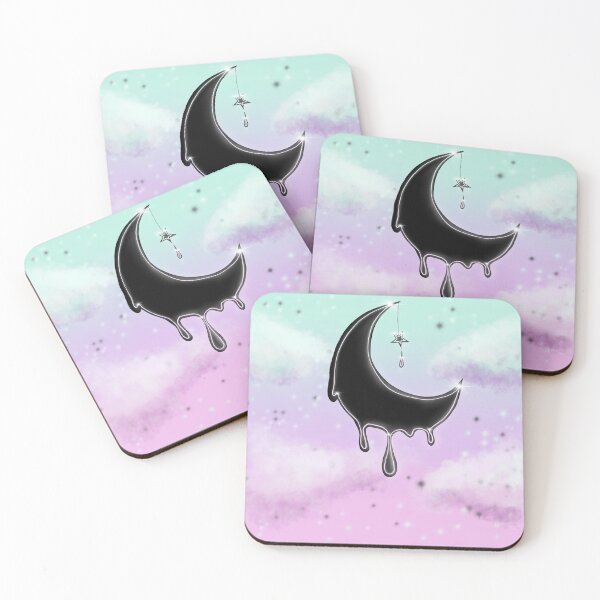 Item preview, Pastel Goth Drippy Moon designed and sold by ZombieCheshire.