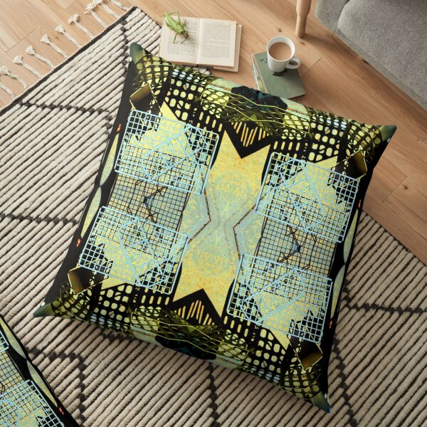 Plastic Cityscape Floor Pillow