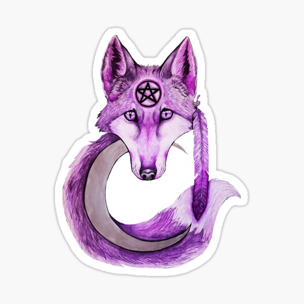 Purple Fox Sticker