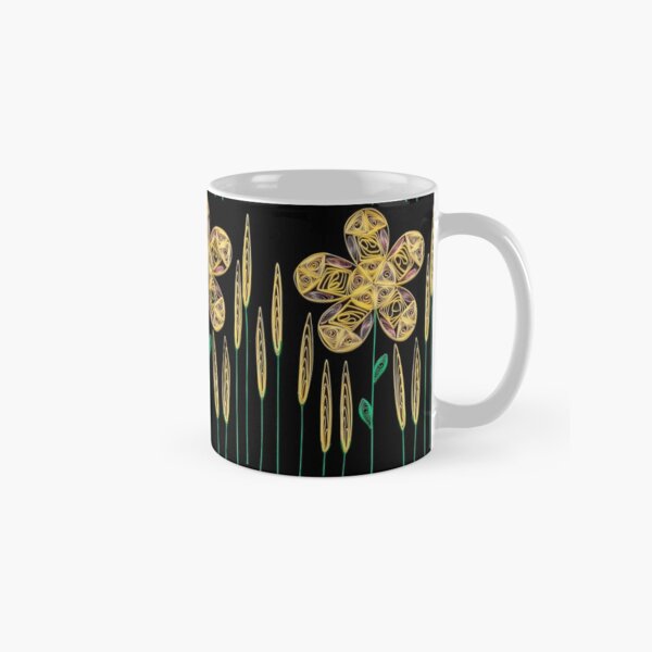 Big Yellow Flower and Grass Classic Mug