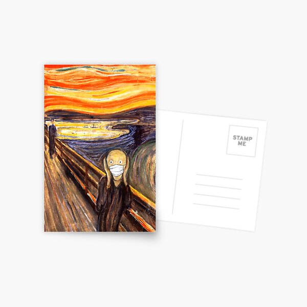 The Scream of Coronavirus Postcard