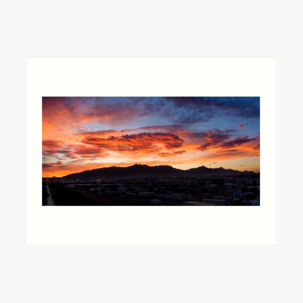 Sunset over El Paso Art Print