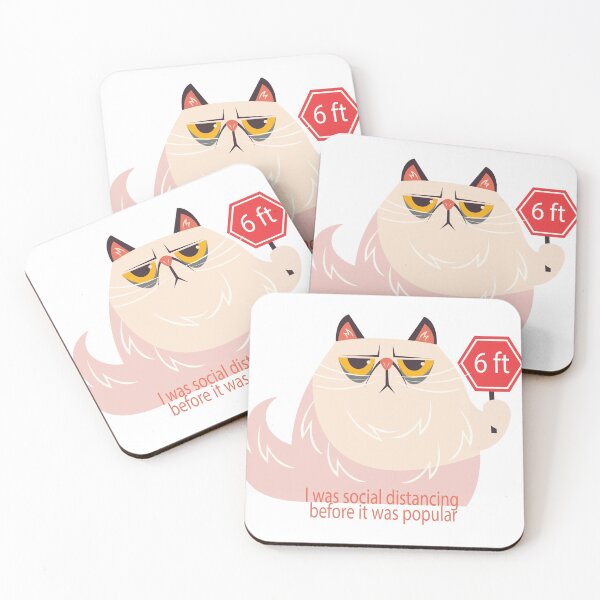 Item preview, Social Distance Kitty Cat designed and sold by IconicTee.