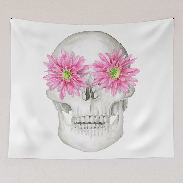 Item preview, Flower Eye Skull designed and sold by SabinasArts.