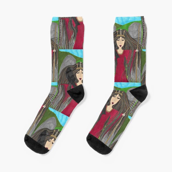 Macha - Celtic Goddess of Creation and Death Socks