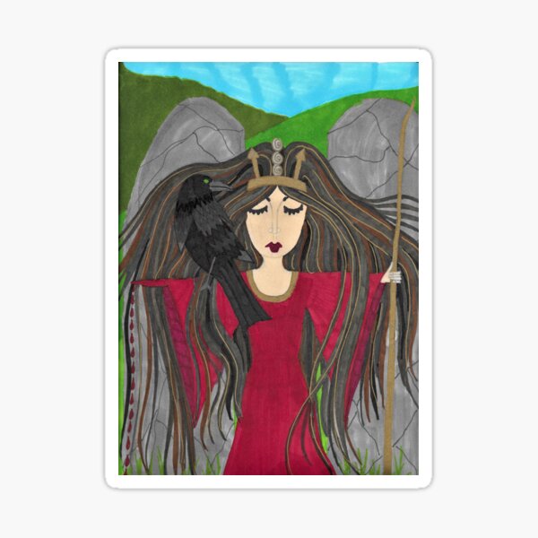 Macha - Celtic Goddess of Creation and Death Sticker